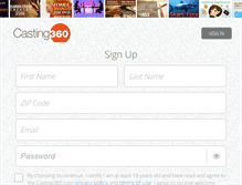 Tablet Screenshot of casting360.com